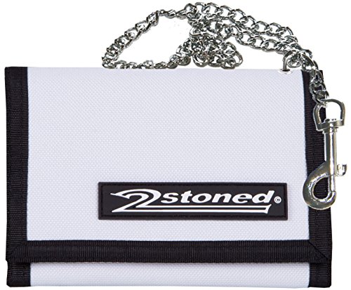 2Stoned Geldbörse Wallet Unisex Weiß mit Kette und Karabiner, Patchlabel Speed, aus Polyester von 2Stoned