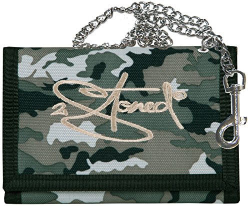 2Stoned Geldbörse Wallet Unisex Ice Camo mit Kette und Karabiner, Stick Classic Logo, aus Polyester von 2Stoned