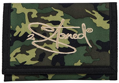 2Stoned Geldbörse Wallet Unisex Camouflage mit Klettverschluss, Stick Classic Logo, aus Polyester von 2Stoned
