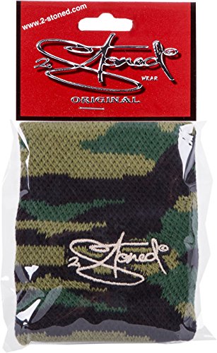 2Stoned Original Schweißband XL 10cm in Camo mit Stick in Khaki von 2Stoned