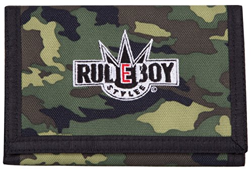 2Stoned Rudeboy Stylee Geldbörse Wallet Unisex Camouflage mit Klettverschluss, Stickmotiv Rudeboy, aus Polyester von 2Stoned