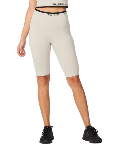 2XU Damen Engineered Shorts, Haferflocken/Schwarz, M von 2XU