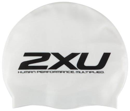 2XU Unisex 2 x U Silikon-Badekappe, Weiß, Einheitsgröße von 2XU