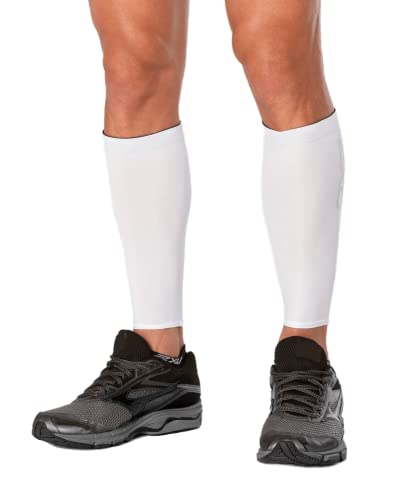 2XU Unisex-Erwachsene Compression Calf Guard Socken, weiß, M von 2XU