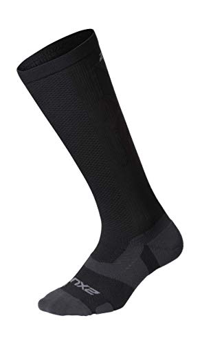 2XU Herren Vectr Full Length Socken, Schwarz/Titanium, L EU von 2XU