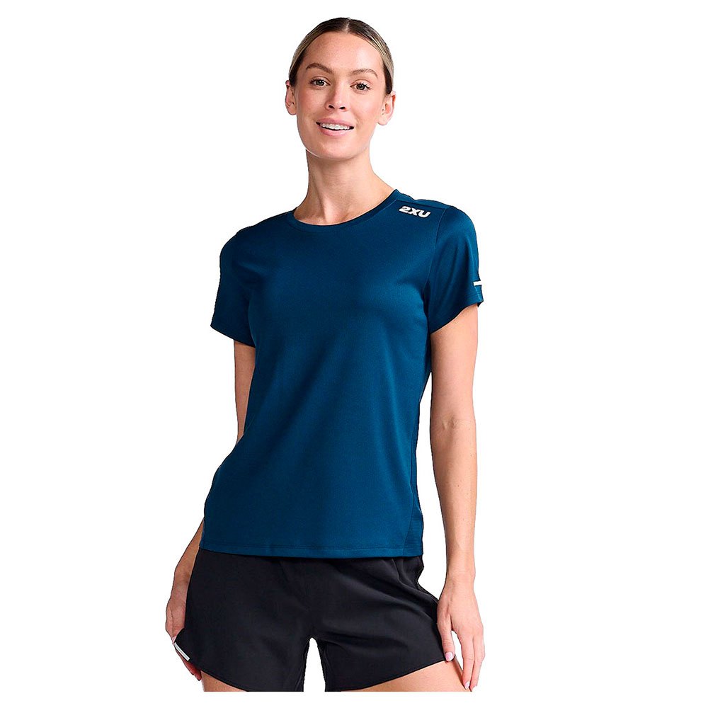 2xu Aero Short Sleeve T-shirt Blau L Frau von 2xu