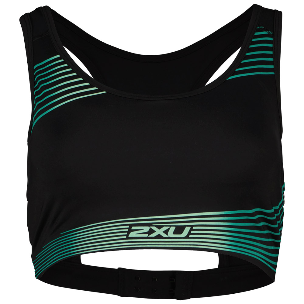 2xu Motion Racerback Crop Sports Bra Schwarz S Frau von 2xu