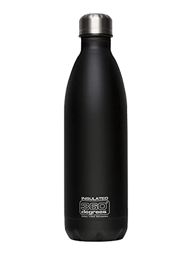 360° Degrees Soda Isolierte Flasche, Erwachsene, Unisex, Schwarz, Einheitsgröße von 360° Degrees