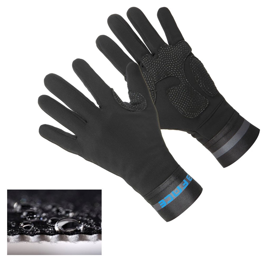 3Face - winddichter Handschuh - gepolstert - Ausziehhilfe - Made in Italy - Mod.Traona - schwarz von 3FACE