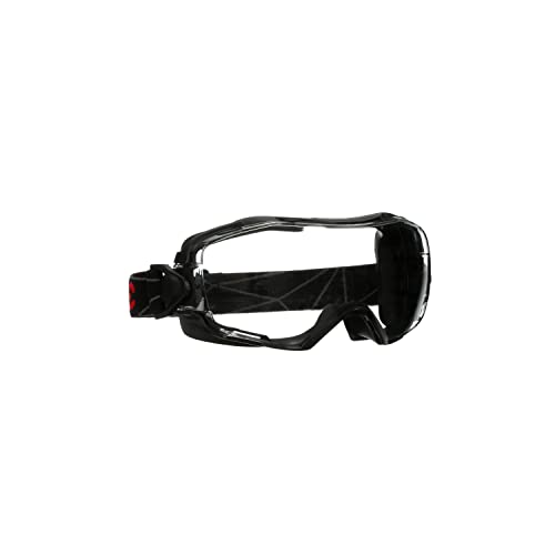 3M GoggleGear 6000 Series Schutzbrille, schwarze Abdeckung, Scotchgard-Anti-Beschlag-Beschichtung, klare kratzfeste Gläser von 3M