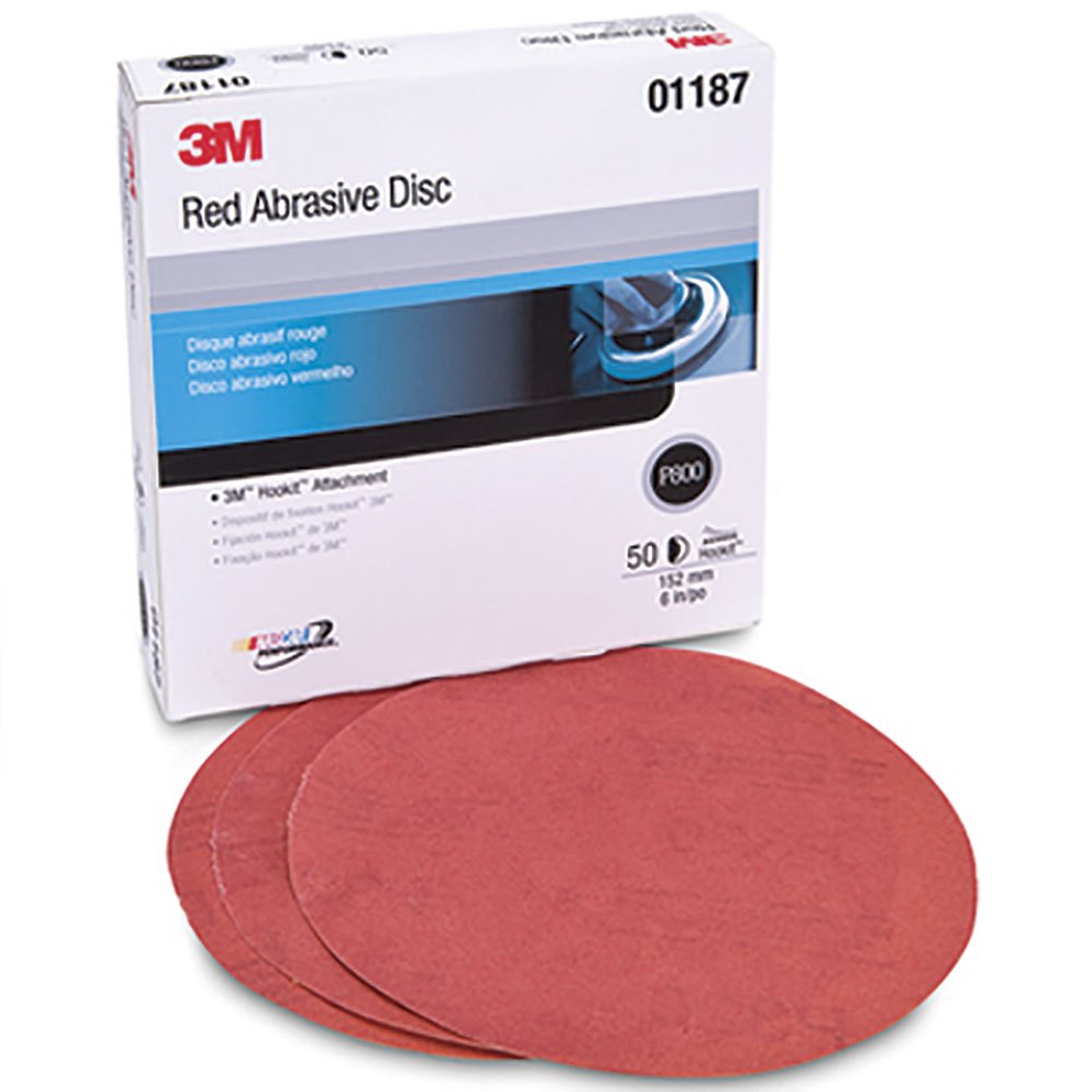 3m Abrasive Hookit P180a 6´´ Disc 50 Units Rot von 3m