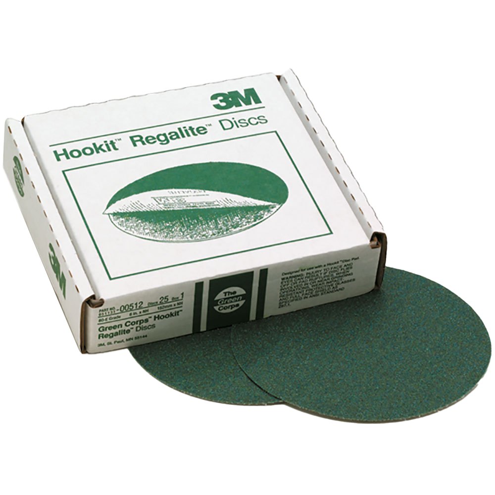 3m Green Corps Hookit Regalite Discs 60g 8´´ 25 Units Grün von 3m