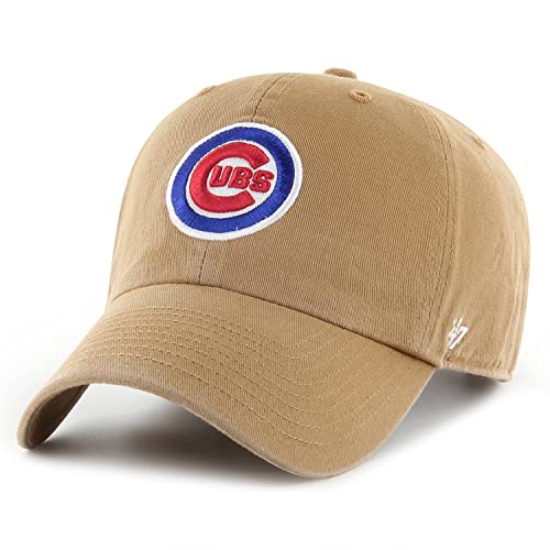 '47 Brand Strapback Cap - CLEAN UP Chicago Cubs Camel beige von '47