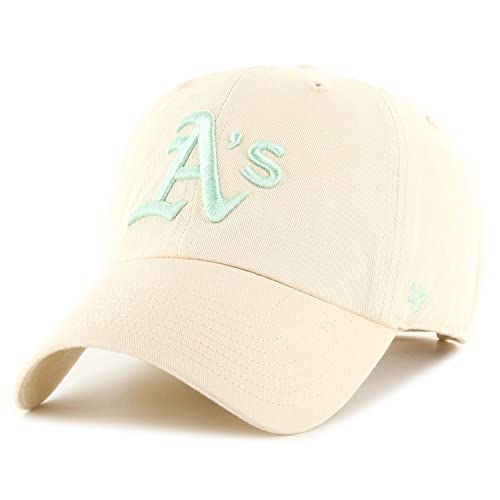 '47 Brand Strapback Cap - CLEAN UP Oakland Athletics Natural von '47