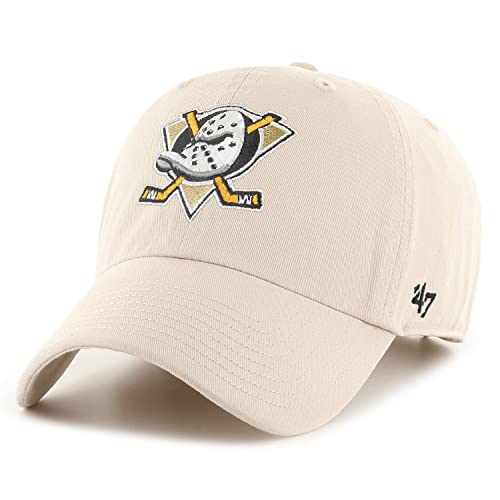 47 Brand Adjustable Cap - CLEAN UP Anaheim Ducks Bone beige von '47