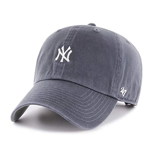 47 Brand Clean Up Base Runner Strapback Cap NY Yankees B-BSRNR17GWS-VN Dunkelblau, Size:OneSize von 47