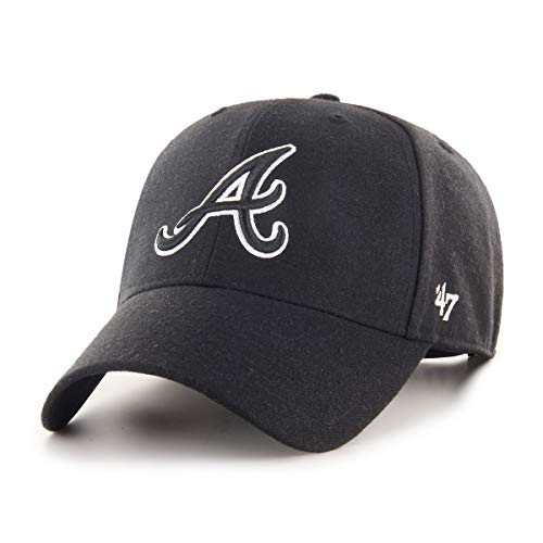 47Brand Snapback Cap - MLB Atlanta Braves schwarz/weiß von '47