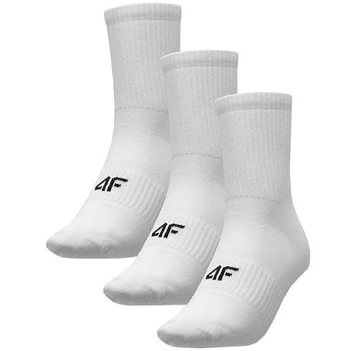 4F Cas M205 Socken (3 Pack) für Männer | Weiße Farbe | 39-42 von 4F