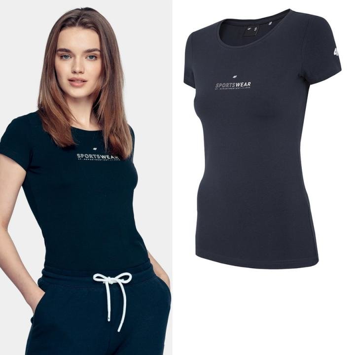 4F - Damen T-Shirt Sportshirt - navy von 4F