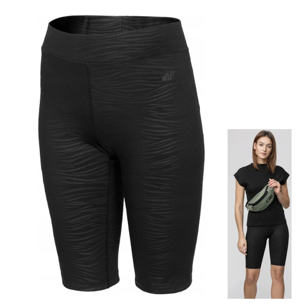 4F - Damen kurze Leggins Sport-Leggings Sporthose, schwarz von 4F