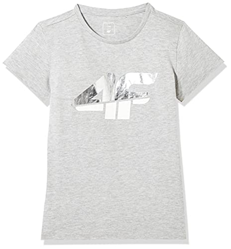 4F Girls HJZ20-JTSD006B-25M T-Shirt, grau (gris chiné 14), 158 von 4F