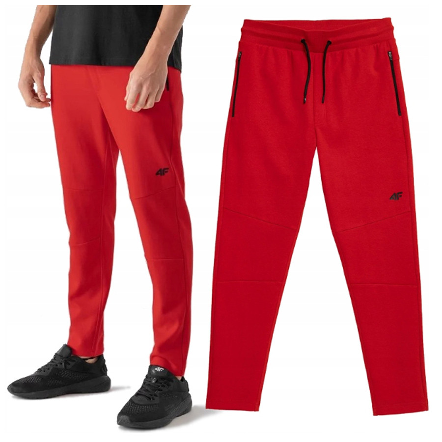 4F - Herren Jogginghose Sporthose SPMD014, rot von 4F