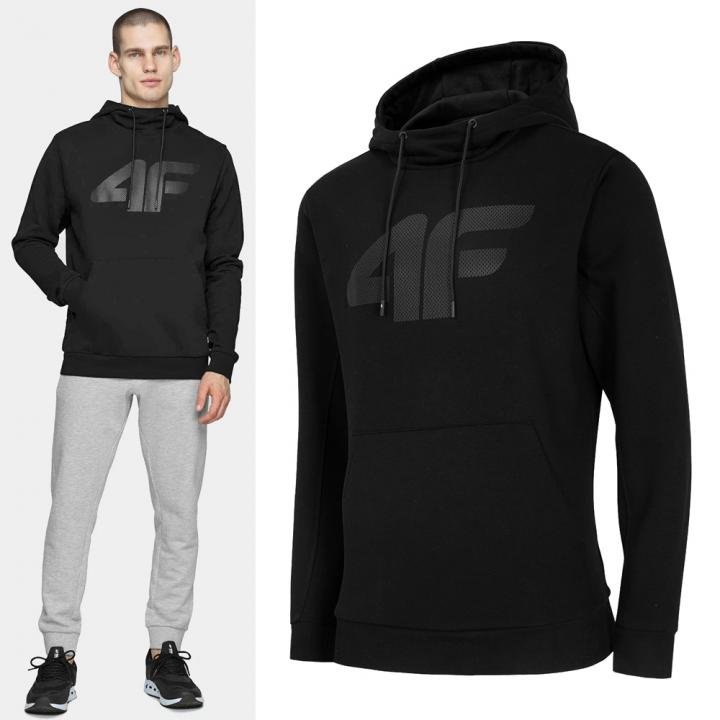 4F - Herren Logo Sweatpullover - Sportpullover - schwarz von 4F