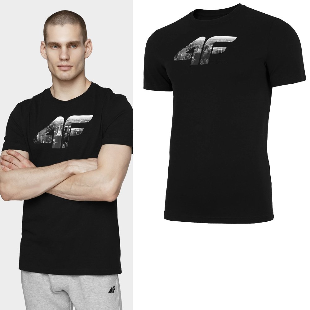 4F - Herren T-Shirt Baumwolle - schwarz von 4F