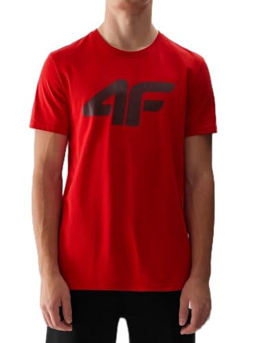 4F Herren Tshirt M1155, Dunkelrot, L EU von 4F