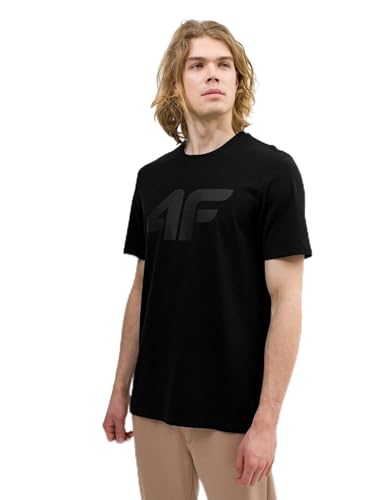 4F M1155 T -Shirt für Männer | Schwarze Farbe | L von 4F
