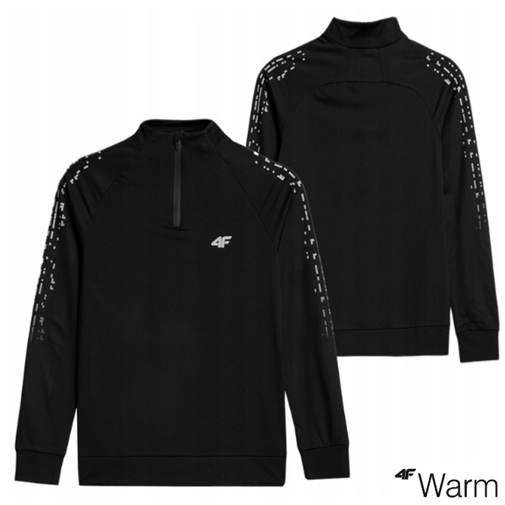 4F warm - Kinder funktionelles Longshirt Zip Shirt, schwarz von 4F