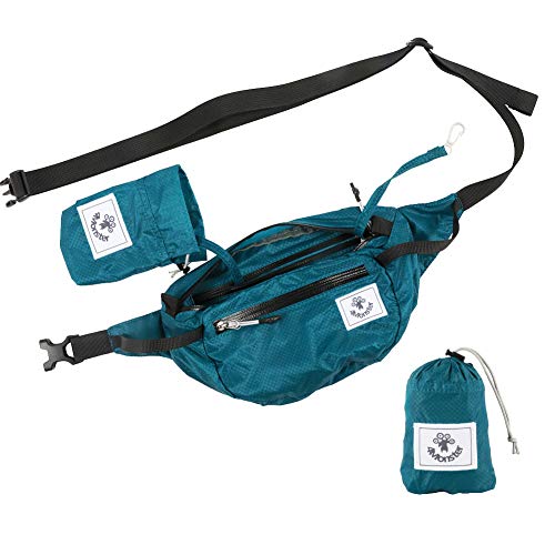 4Monster 2L Gürteltasche Wasserabweisend, Tragbare Bauchtasche Ultraleicht, Portable Hüfttasche für Damen Herren Outdoor Sport Reise Wandern (Blau, 2L) von 4Monster