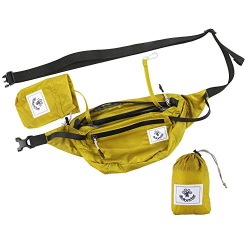 4Monster 2L Gürteltasche Wasserabweisend, Tragbare Bauchtasche Ultraleicht, Portable Hüfttasche für Damen Herren Outdoor Sport Reise Wandern (Grün, 2L) von 4Monster