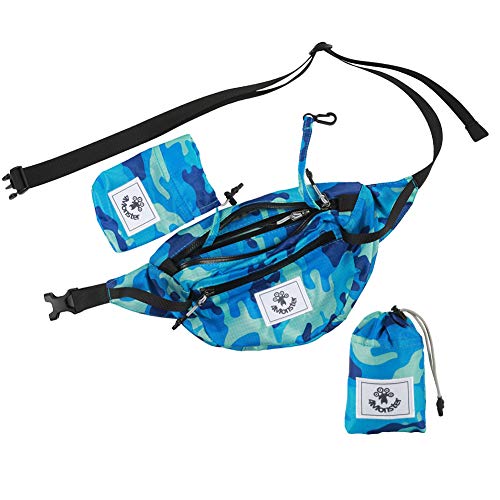 4Monster 2L Gürteltasche Wasserabweisend, Tragbare Bauchtasche Ultraleicht, Portable Hüfttasche für Damen Herren Outdoor Sport Reise Wandern (Marineblau, 2L) von 4Monster