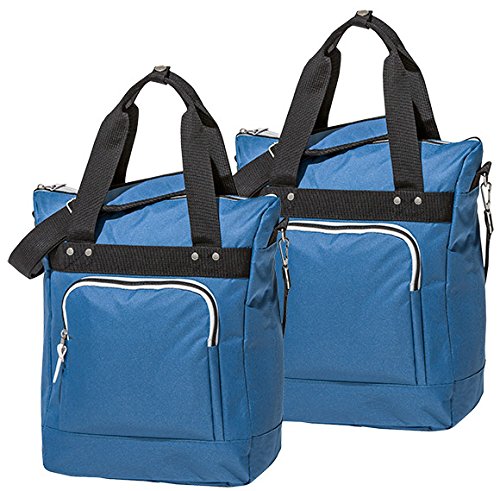 4Uniq Fahrradtasche Gepäckträger Tasche 2er Set Verschiedene Versionen (blau/schwarz) von 4uniq