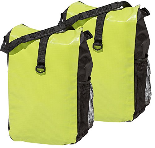 4Uniq Fahrradtasche Gepäckträger Tasche 2er Set Verschiedene Versionen (Limette/schwarz) von 4uniq