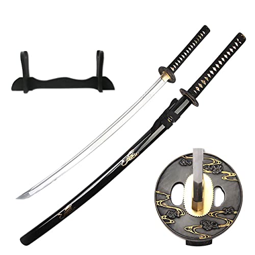 Katana Scorpio Schwert scharf echt zum Training Metall Dazu der Ständer Stahl 1060 Samurai 100% Handarbeit nur für Erwachsene - 18 Jahre erforderlich 7KM4-410 von 57 SPECIAL REPLICAS