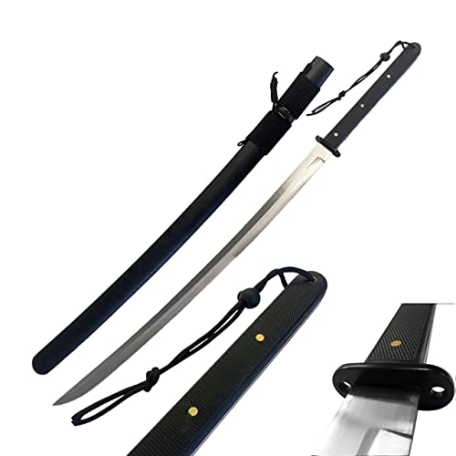 Japanisches Katana Schwert Scharf 95 cm Samurai Schwerter Scharf Echt für Erwachsene mit Scheide zum Training - Ninja Katana Metall - Stahl 1045 - Full Tang Konstruktion D129 von 57 SPECIAL REPLICAS