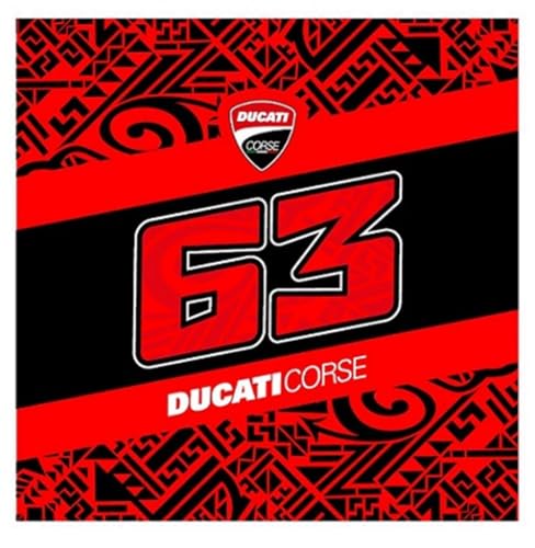 63 Unisex Bagnaia Ducati Dual Line Bandana, Mehrfarbig, Einheitsgröße von Valentino Rossi