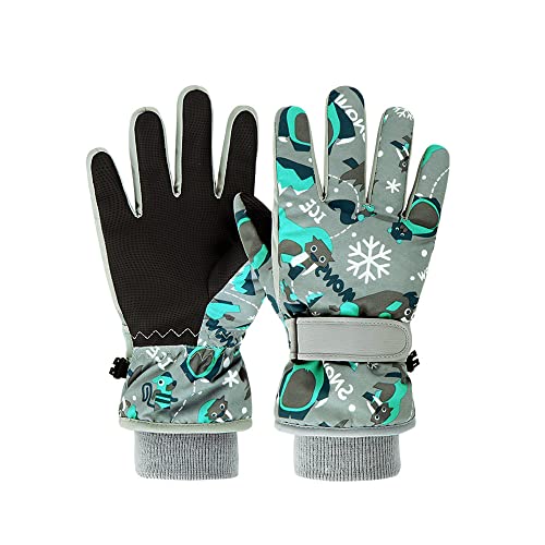 7-Mi Handschuhe für Kinder Winter Skihandschuhe Junge Mädchen Warme Fahrradhandschuhe Winddicht Wasserdicht 4-6 Jahre Outdoor Sport Snowboard Skifahren Radfahren Wandern von 7-Mi