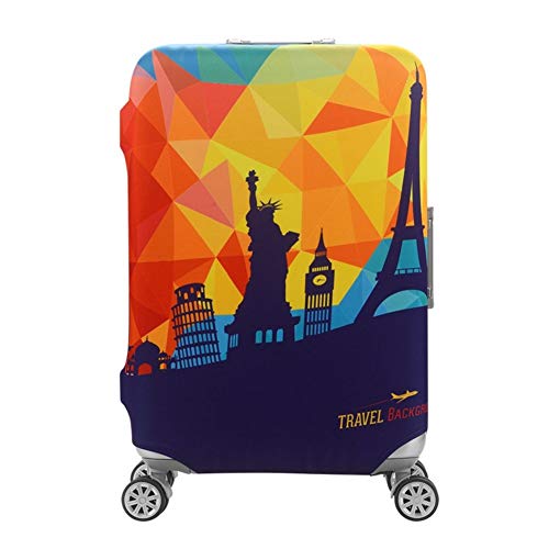 7-Mi Wasserfeste Print Trolley Case Schutzhülle für 30/31/32 Gepäck waschbar Hülle Travel Suitcase Protector XL World Travel von 7-Mi