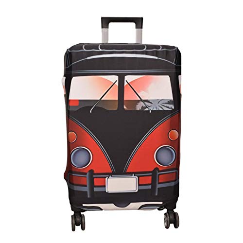 Waschbarer, elastischer Schutz für die Gepäckabdeckung passend für Koffer 22/23/24 mit rotem Koffergurt Größe M von 7-Mi
