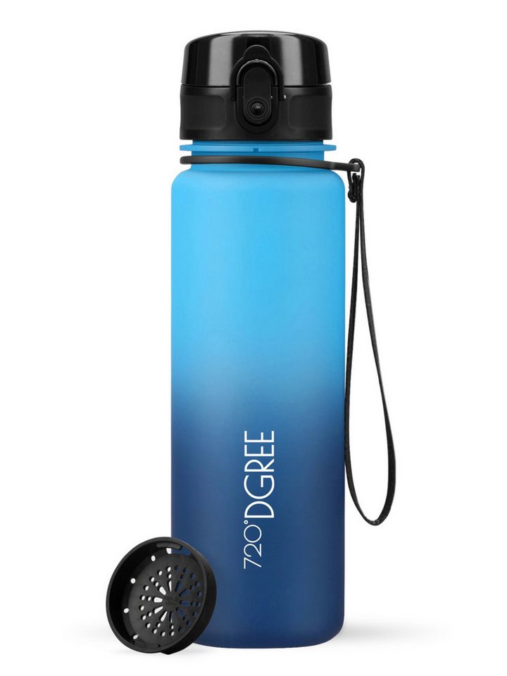 720°DGREE Trinkflasche Trinkflasche uberBottle softTouch mit Sieb sky blue/sapphire blue 0,5l von 720°DGREE