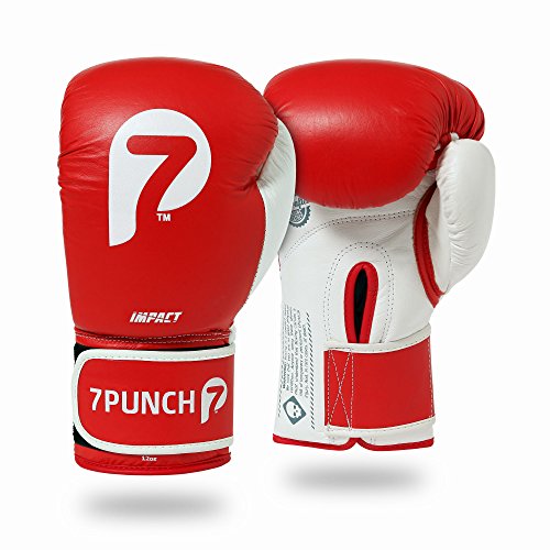 7Punch Boxhandschuhe "Impact" Leder rot 12 oz von 7Punch