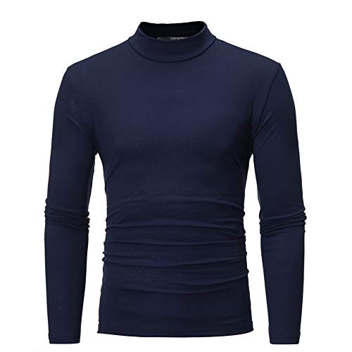 95sCloud Herren Rollkragenshirt Sweatshirt Langarm Rollkragen Langarmshirt Men Turtleneck Top Bluse Rollkragenpullover Winterpullover Pulli Slim Fit Basic Sweater Männer Tops Oberteile Funktionsshirt von 95sCloud