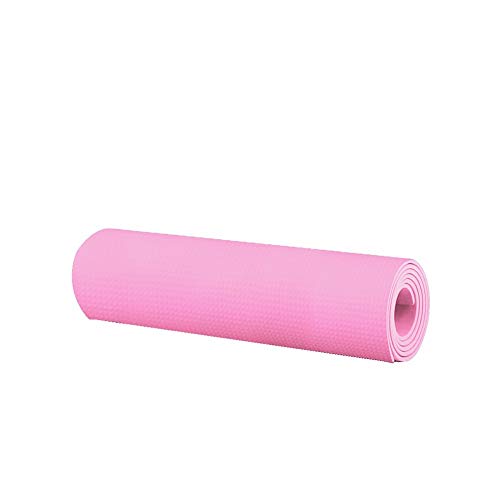Yogamatte Gymnastikmatte 173 x 55 x 0,4 cm, Hautfreundliche Rutschfest Fitnessmatte Yogamatte Anti-Rutsch Sports Fitness Mat Yoga-Matte, sehr empfehlenswert für Anfänger (Rosa) von 95sCloud