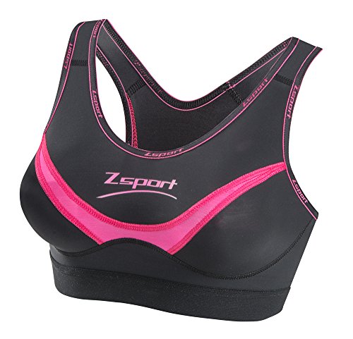 Zsport Soft Touch Damen Sport-BH 70 B schwarz/rosa von ZSPORT