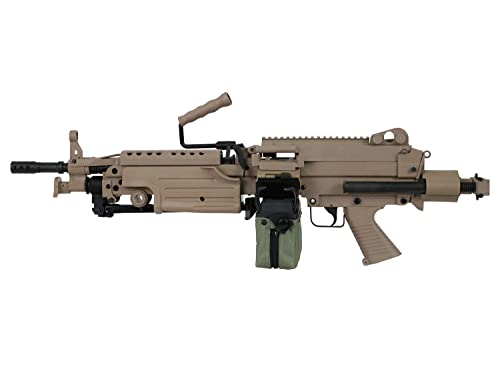 A&K Airsoft M249 para LMG AEG, Nylon 'Upgrade' Version, 11.1V Ready, 18:1 Stahl Gear, TAN <0,5 J. von A&K
