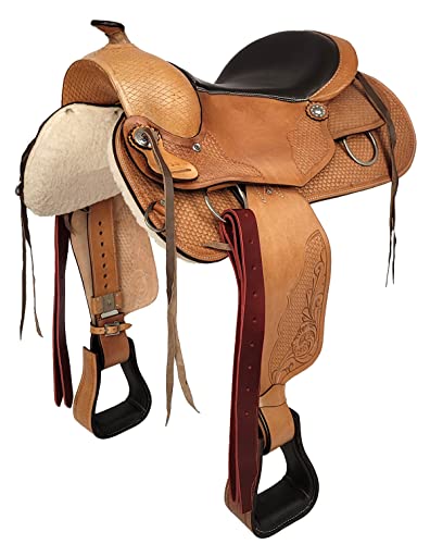 A&M Reitsport Westernsattel Atlanta ECO aus Büffelleder hoher Qualität Reining Sattel Neu, Größe:16 Zoll von A&M Reitsport