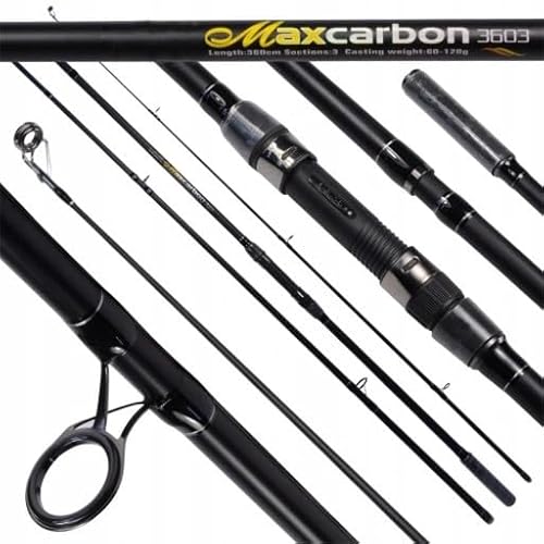 3 TLG. Carbon Karpfenrute Steckrute Angelrute 3,60m 60-120g Karpfen Zander carp von A&N